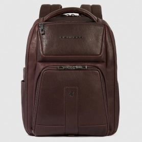 Piquadro Carl backpack in dark brown leather - CA6300S129/TM