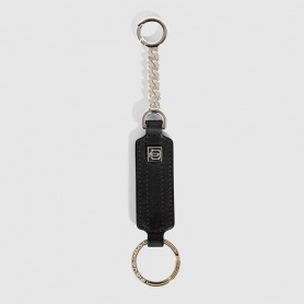 Piquadro Circle Schlüsselanhänger aus schwarzem Leder – PC6173W92/N