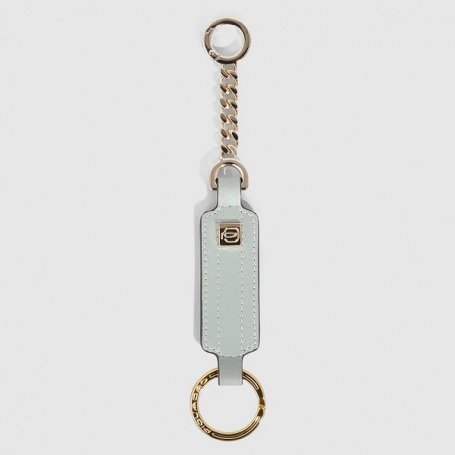 Piquadro Circle Schlüsselanhänger aus grünem Leder – PC6173W92/VEVE