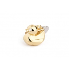 Silver Duck charm gold plated-TO012