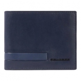 Piquadro blue leather wallet - PU4518S133R/BLU