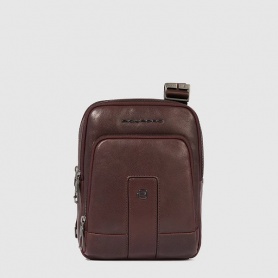 Piquadro Carl shoulder bag for iPad in dark brown - CA6303S129/TM