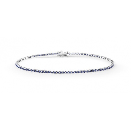 Tennis Bliss bracelet in gold and natural blue sapphires 0.90ct - 20104370