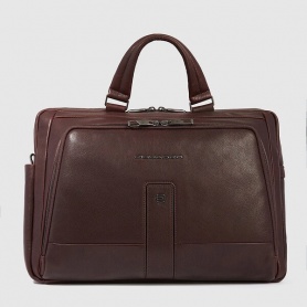 Piquadro Briefcase in dark brown leather CA6025S129/TM
