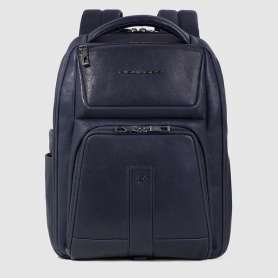 Piquadro Carl backpack in blue leather - CA6300S129/BLU