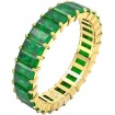 Swarovski Baguette Matrix Green Eternity Ring - 5648910