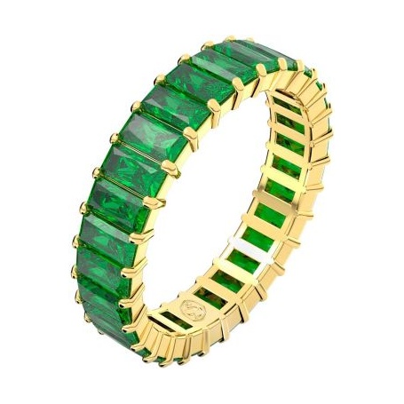 Swarovski Baguette Matrix Green Eternity Ring - 5648910