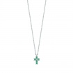 Bliss Jasmine Cross Necklace with Emeralds and Diamond 20101469