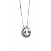 Miluna necklace in gold with teardrop Aquamarine and Diamonds - CLD4723