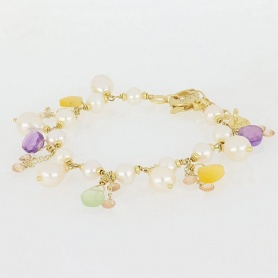 Nivy Gioia bracelet with pearls and quartz - BARP0406#G