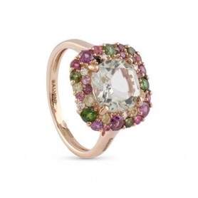 Salvini Bon Bon Ring in Rose Gold with Prasolite and Diamonds 20108302