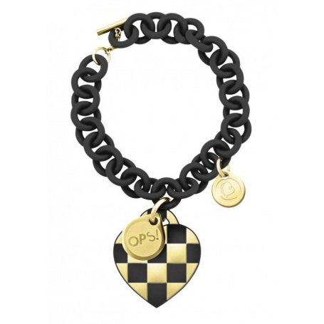 OPS Lux Black Damier bracelet and Golden-2NE