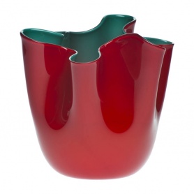 Zweifarbigen Taschentuch Vase rot/grün-R 700.00