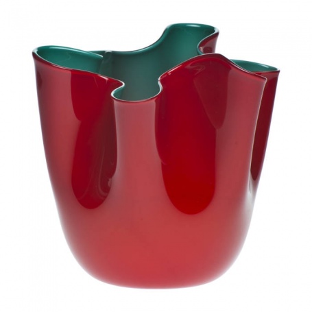 Two-toned Handkerchief vase red/green-R 700.00