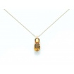 Yellow gold necklace with Quartz Cognac - KCLD2444