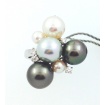 Ring mit multicolor Perlen und Diamanten-20018654