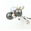 White Gold Ring whit multicolor Pearls and Diamonds- 20018654