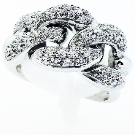 White gold ring with natural Diamonds - AB13295