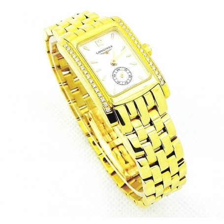 Longines Dolce Vita-Uhr in Gelbgold und Diamanten-L47928772