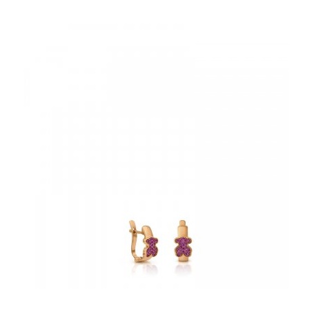  Tous earrings Gen in silver gold and rubies - 413283550