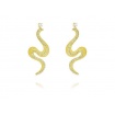 Earrings New Moon snake metal and crystals - 1604540