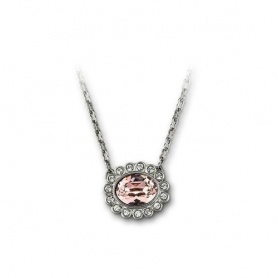 Mimosa Oval Pendant necklace with Swarovski pavè - 107408