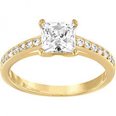 Attract Golden Solitaire ring Square-5139636