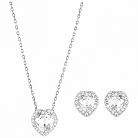 Cyndi Set heart earrings lobe and Necklace - 5112175
