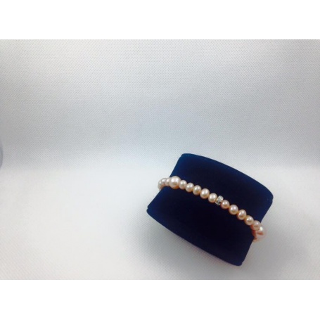 Elastic pearls pink bracelet new - B270ARP