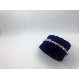Elastic bracelet with purples pearls new - B270ARV