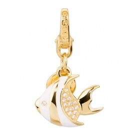 Silver Fish charm gold plated-HL012