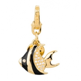 Silver Fish charm gold plated-HL013