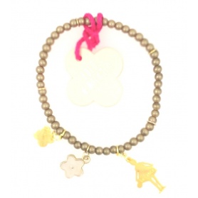 Doll bracelet Le Carose golden beads