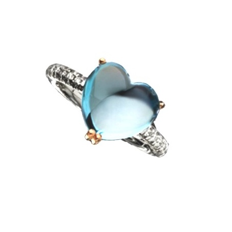 Mimi Juliet Gold Ring with Topaz and Diamonds - A305C8TB