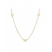 Gold plated silver three charms necklace - CL15