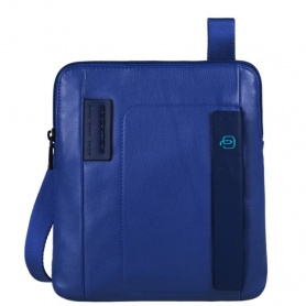 Piquadro Organized pocket cross body bag blue
