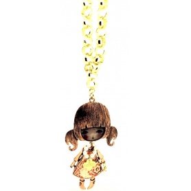 Necklace doll pendant Le Carose Flapperona netherlands style pink