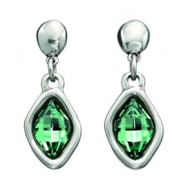 Earrings Uno de50 in metal and green crystals - Bum Bum