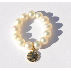 Mimi-Pearl Ring und Charms alles gut in gelb Gold-A023LA