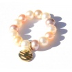 Mimi ring multicolor pearls and charms Every Well, yellow gold - A023LA-M