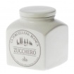 White Porcelain ceramic line Preserves Sugar jar
