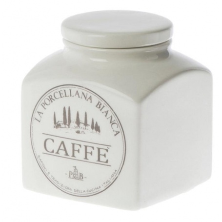 White Porcelain Ceramic Coffee jar Preserves line