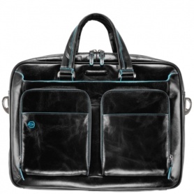 Portfolio computer briefcase with iPad/iPad®Air compartment Blue Square Blue - CA2849B2/N