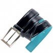 Cintura con fibbia ad ardiglion linea Blue Square nero blu - CU1521B2/BLU2