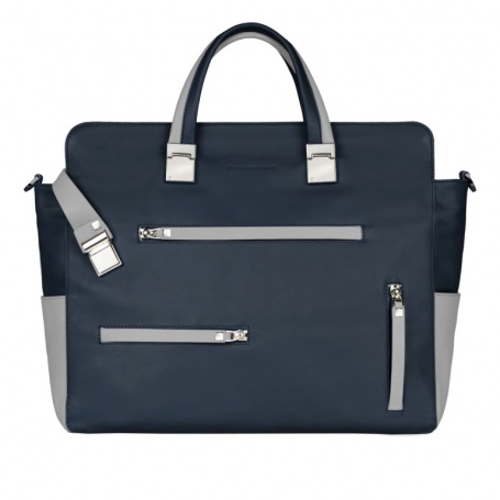 Piquadro Double handle portfolio briefcase blue 