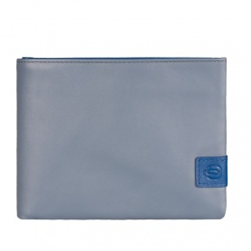 Men's leather wallet grey - PU257OK/AV