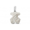 Tous Bear line teddy bear pendant in silver and mother of pearl