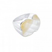 Tous ring mother of pearl big band silver 