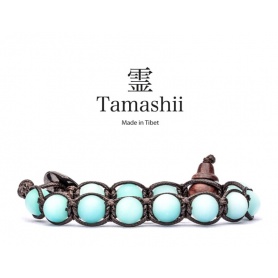 Tamashii Armband Achat blau Satin talisman