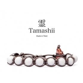 Tamashii Talisman Armband Satin weißer Achat